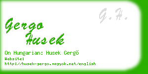 gergo husek business card